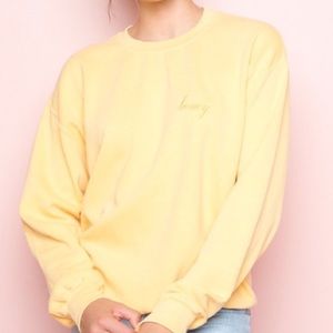 Brandy Melville Honey Sweatshirt (yellow)